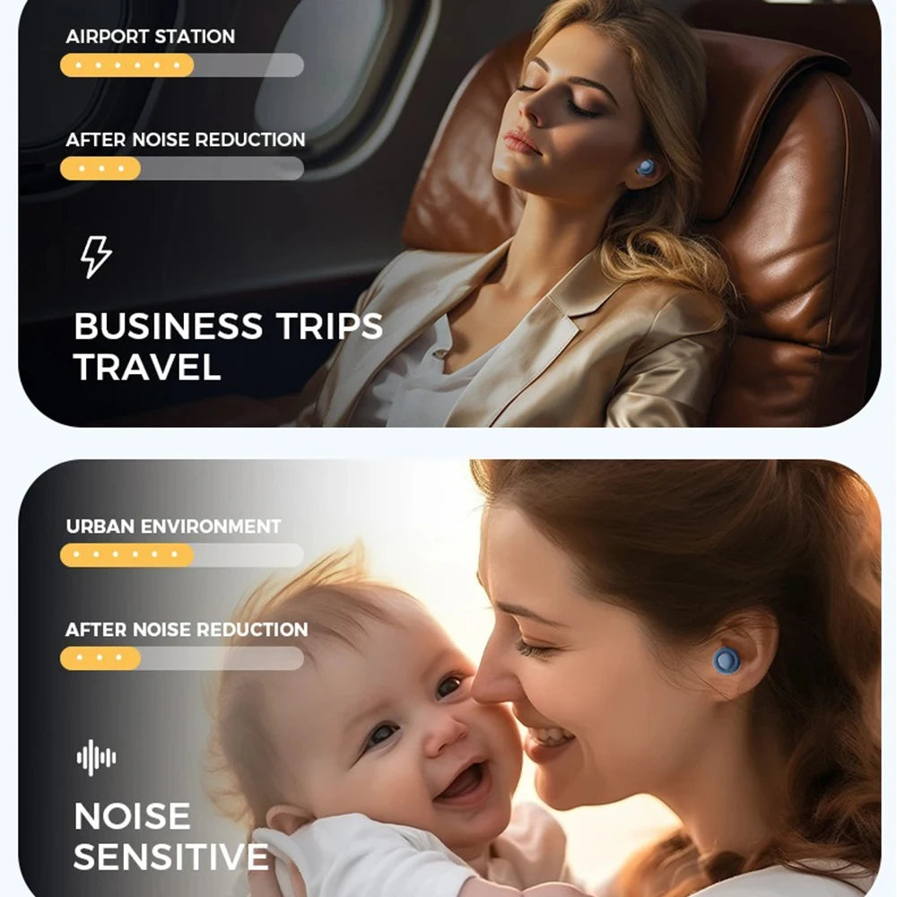 Reusable Silicone Sleep Earplugs